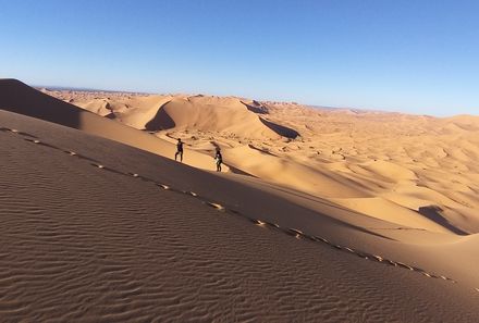 Marokko Familienurlaub - Blick auf das Wüstencamp
