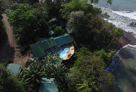 Costa Rica Familienreise - Costa Rica for family - Drake Bay - Pirate Cove Lodge - Ansicht von oben