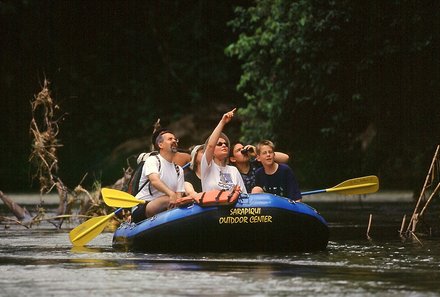Costa Rica Familienreise - Costa Rica for family - Schlauchboot fahren und Tiere beobachten