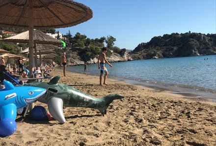 Griechenland Familienreise - Griechenland for family - Freizeit am Strand von Tolo