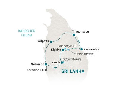 Sri Lanka for family individuell - Sri Lanka mit Kindern individuell - Reiseroute 2024
