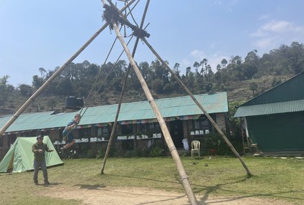Nepal mit Kindern - Nepal Trekking mit Kindern - Schaukel Australian Base Camp