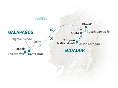Galapagos Familienreise - Galapagos Family & Teens - Reisekarte 2022