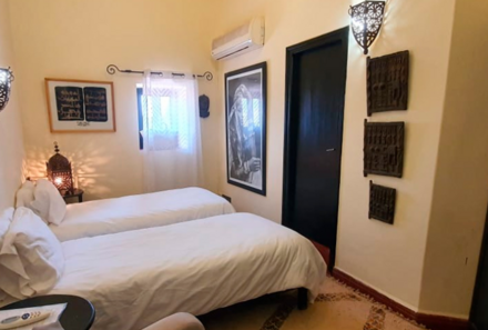 Marokko for family - Familienreise Marokko - Sbai Palace Mhamid - Zimmer mit zwei Betten