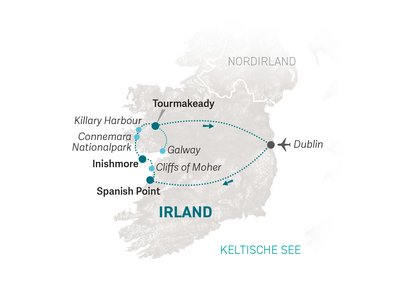 Irland Familienreise - Irland for family - Karte 2024