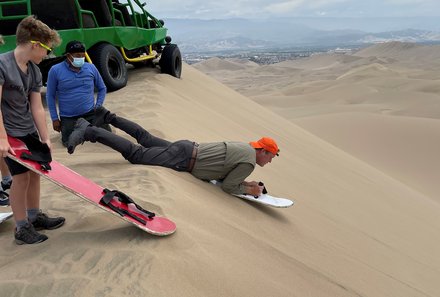 Peru Familienreise - Peru Teens on Tour - Huacachina - Dünen - Buggyfahrt - Sandboarding