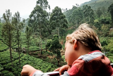Sri Lanka Familienurlaub - Zugfahrt - Junge 